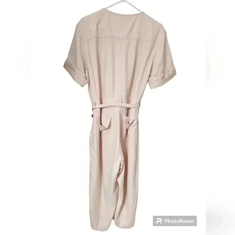 Madewell Top-Stitched Coverall cropped Jumpsuit - Picture 6 of 6